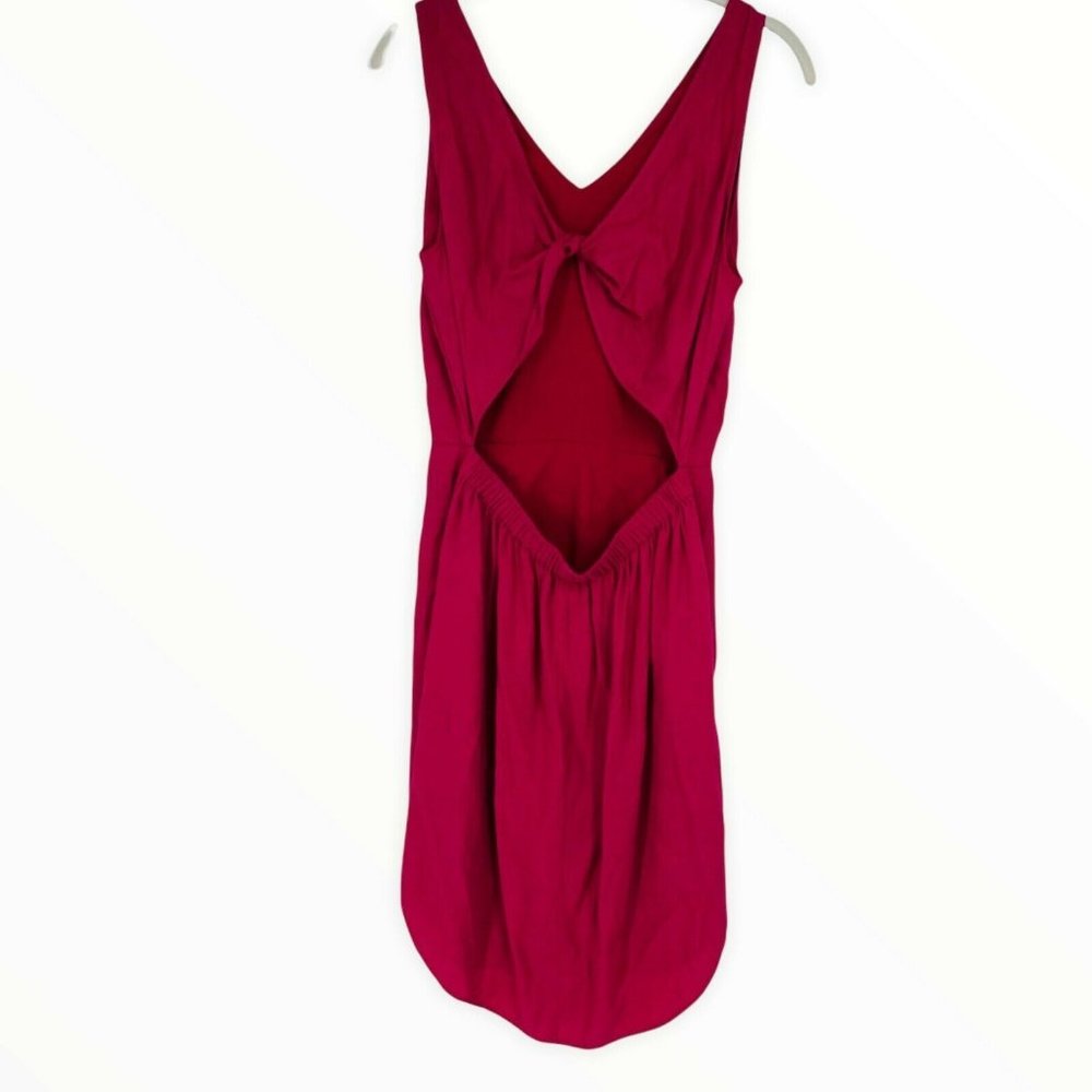Chelsea28 Twist Back Cutout Sheath Dress Pink Small Women V-Neckline Sleeveless - Picture 2 of 3
